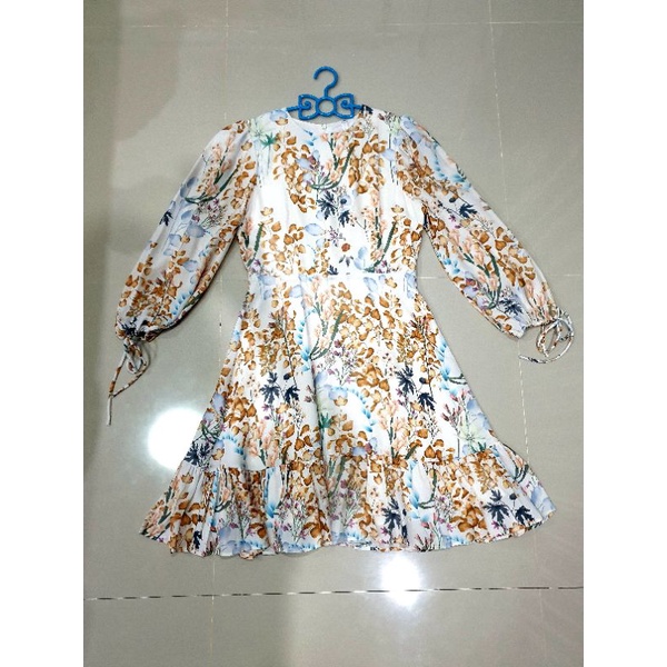 เดรสลายดอกงานป้าย Jariya