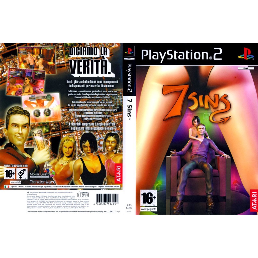 แผ่นเกมส์ PS2 7 Sins   คุณภาพ ส่งไว (CD)