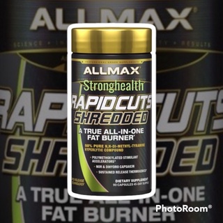 แท้จากอเมริกา &gt;&gt; ALLMAX RAPIDCUTS SHREDDED เผาผลาญไขมัน 90 เม็ด / กระปุก