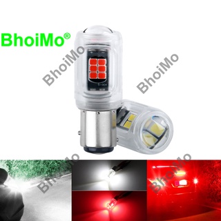 Bhoimo หลอดไฟเลี้ยว 16Smd Led 1156 Ba15S P21W 1157 Bay15D Drl สีขาวสีแดงสําหรับรถยนต์