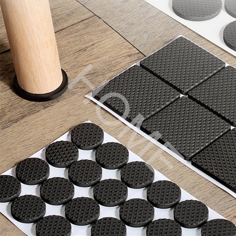 Cod DIY เฟอร์นิเจอร์ขาเก้าอี้ Pad 1/12/24 ชิ้น/เซ็ตขาโต๊ะลื่นเงียบฟุตเบาะชั้นแผ่นป้องกันรอบสแควร์