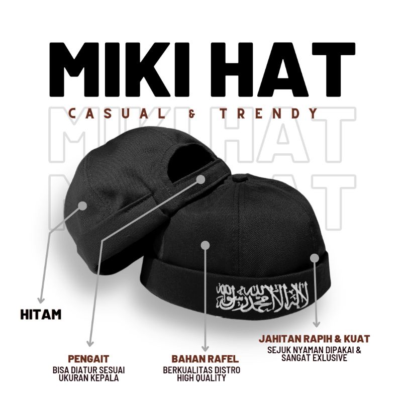 Miki หมวกแก๊ป หมวกโมโนธิซึม พรีเมี่ยม - Mohaki Official