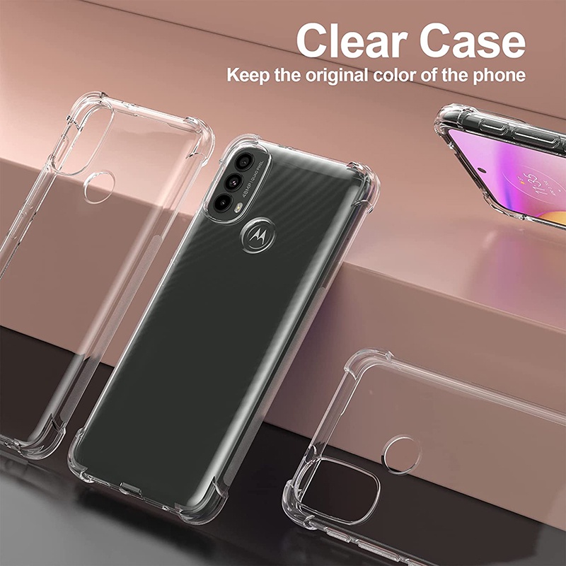 Motorola Moto E40 E30 E20 E7 Plus E7i Power E 2020 คริสตัลฝาครอบใส Anti-Scratch กันกระแทก TPU กรณี - รูปที่ 5