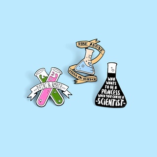 Magic or Science Enamel Pin Custom Scientist Brooches Bag Lapel Pin Chemistry Badge Erlenmeyer Flask Jewelry Gift