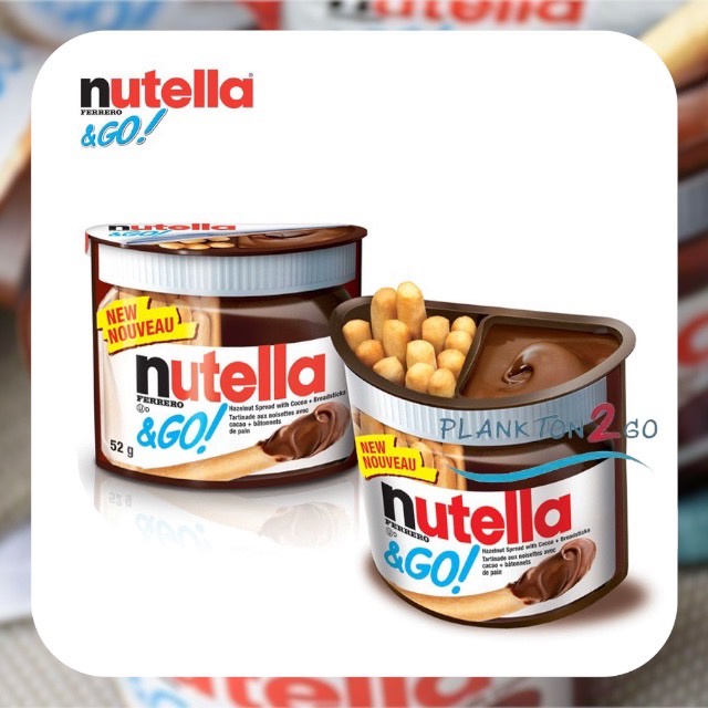 Nutella&amp;Go นูเทลล่า แอนด์โก บิสกิตแท่ง พร้อมช็อคโกแลตนูเทลล่า 52g. ป้ายคิง