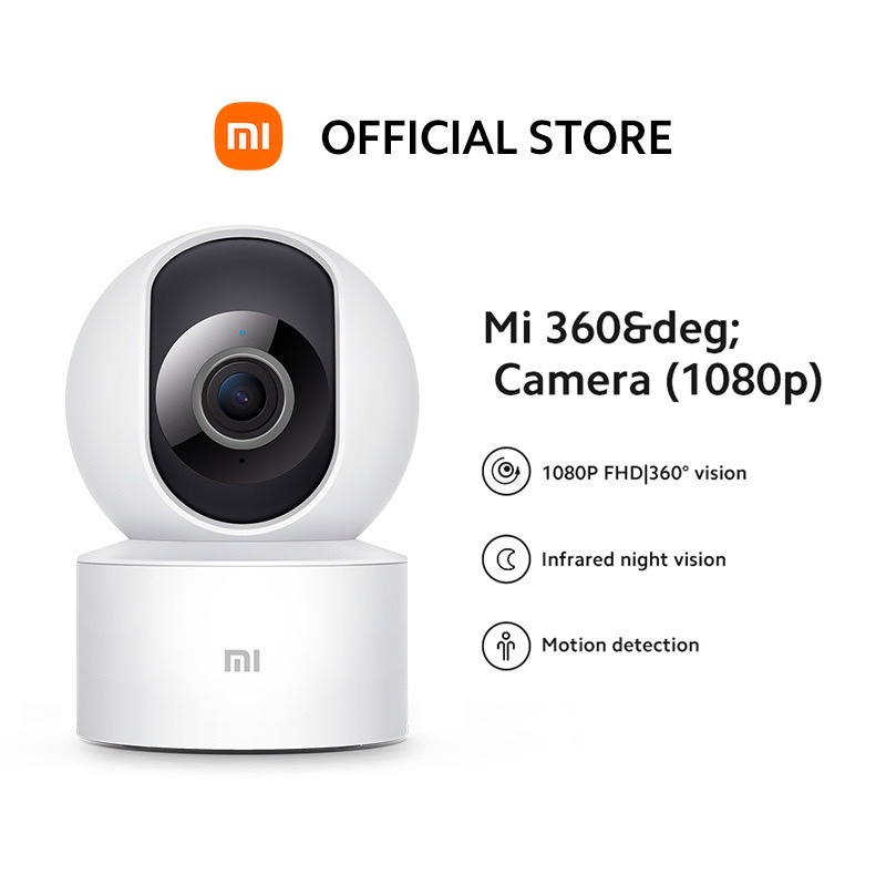 Xiaomi Mi Home Security Camera 360 1080P / C300 2K Global Version กล ้ องวงจรปิดอินฟราเรด Night Vision - สีขาว