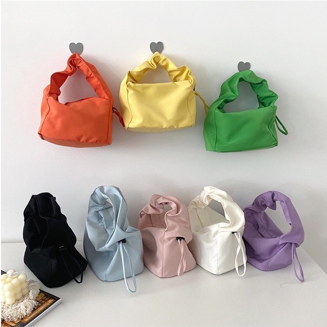 Salenerd กระเป๋าผ้าไนล่อน Mini Curl กระเป๋าถือน่ารัก F041