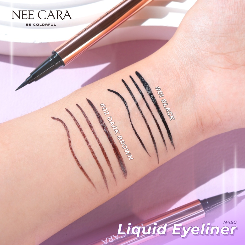N450 นีคารา บี คัลเลอร์ฟูล ลิควิด อายไลเนอร์ อายเมจิก NEE CARA BE COLORFUL LIQUID EYELINER - รูปที่ 2