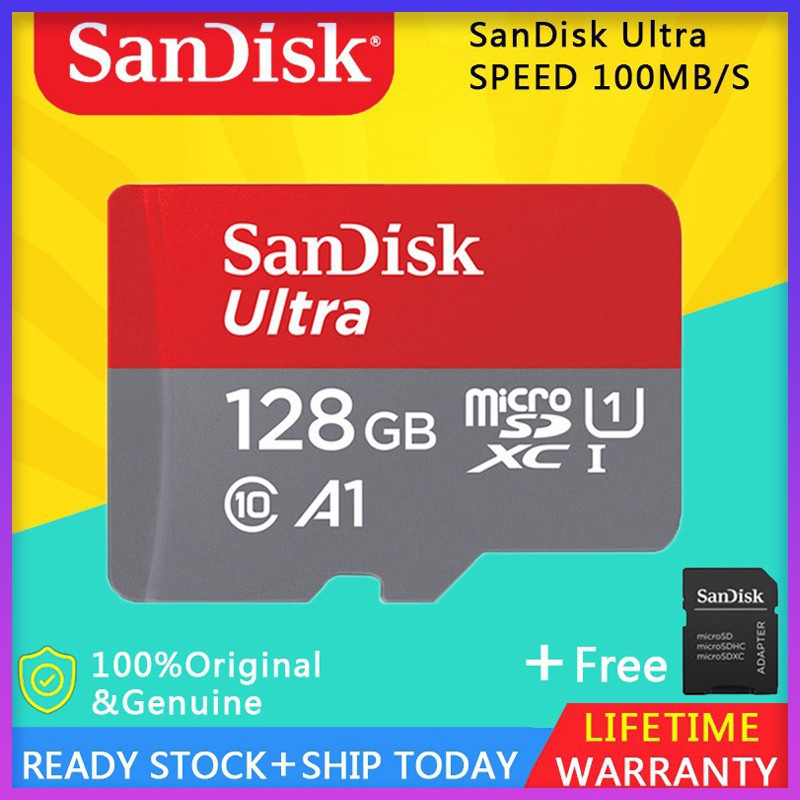 Fast deliverysandisk memory card128g sd card micro sd ultra a1 memory