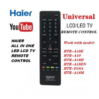 HUAYU RM-L1313 Haier HTR-A18E HTR-A10 HTR-A18H/A18EN/D18A/A18M/A10H/A600F3M สําหรับ Haier LE600F3M L