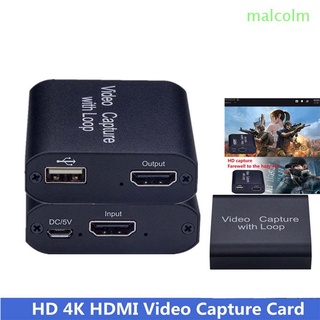 MALCOLM Mini Video Capture Card HD USB 3.0 Capture Card HDMI Video Capture Card 1080P Game Record Loop Out Video Recording Game Recorder USB3.0 Video Grabber/Multicolor