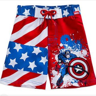 ชุดว่ายน้ำเด็ก Disney Captain America swim trunks for boys size 4