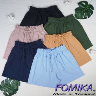 ราคา🍃 FOMIKA 2🍃กางเกงขาสั้น กางเกงขา​สั้น​ผู้หญิง​ ผ้าฝ้ายแท้100% เชือกรูดได้จริง​