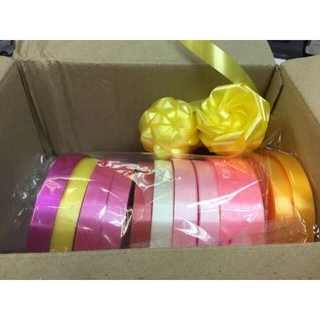 Missribbinริบบิ้นเนื้อมัน เบอร์2 ตราระฆัง คละสีได้ ริบบิ้นเนื้อพลาสติกใช้ผูกกล่องของขวัญ ราคาประหยัด