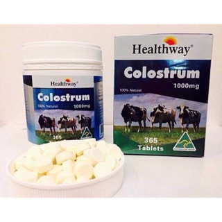 Healthway Colostrum Tablets 1000 mg. นมอัดเม็ดเพิ่มความสูง เฮลท์เวย์ ขนาด 365 เม็ด ของแท้💯