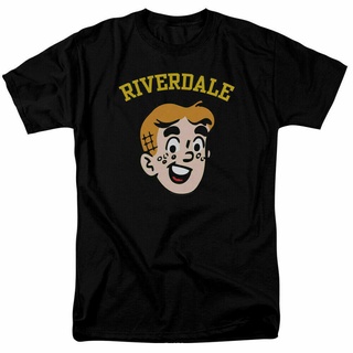 เสื้อยืดผ้าฝ้ายพิมพ์ลาย เสื้อยืดคอกลม ผ้าฝ้าย พิมพ์ลายการ์ตูน Archie Comics Archie Riverdale Licensed Comic Book สีดํา ส