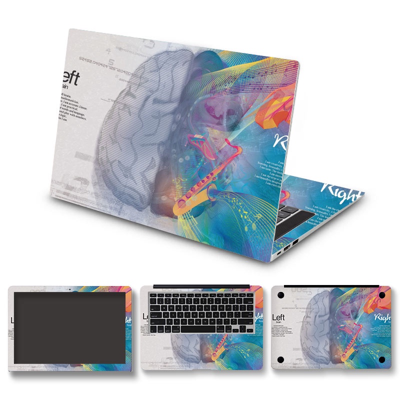 Abstract Art Brain & Color Fluid Laptop Skin - สติ๊กเกอร์ตกแต่งป้องกันสําหรับแล็ปท็อปขนาด 12-17 นิ้วส่วนใหญ่