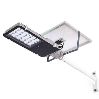 โคมไฟถนนโซล่าร์เซลล์ + พร้อมขายึดแผงโซล่าร์และรีโมท (Stand Alone SOLAR STREET LIGHT+STAND)มีขนาด 30,50,100W