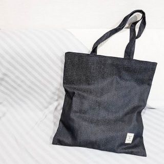 Plain tote bag สี Black denim