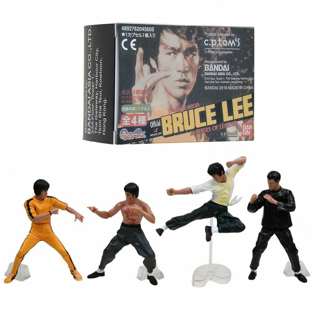 4 ชิ้น/กล่อง Cool Bruce Lee Kung Fu 10 ซม.PVC Action Figure Collection ของเล่น