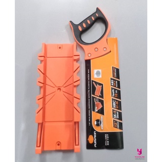 YOJI ONLINE เลื่อยปังตอ 12" พร้อมถาดองศา เลื่อยตัดมุมองศา มีดปังตอ พัมคิน Pumpkin เลื่อยอเนกประสงค์ ตัดไม้ ท่อพีวีซี PVC