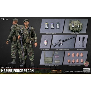 DAMTOYS DAM PES009 1/12 WF Limited Vetnam War Marine Force Recon รูปการกระทำ ฟิกเกอร์แอคชั่น