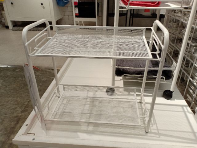 Ikea Bathroom Bedroom Organizer Shelves Rack White 2tier Storage Unit Rack Tevalen Shopee Singapore