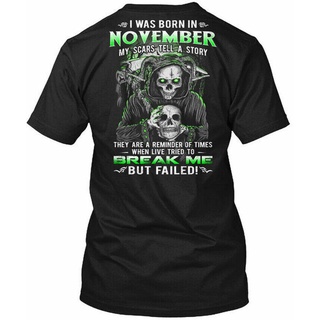 เสื้อยืดโอเวอร์ไซส์เสื้อยืด ลาย November Guy My Scar TellsS-3XL