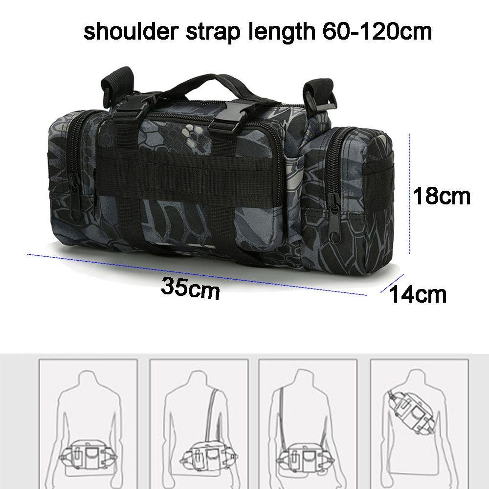 Cereza กระเป๋าคาดเอวกลางแจ้งมัลติฟังก์ชั่น Molle Camping Storage กระเป๋าเดินป่า