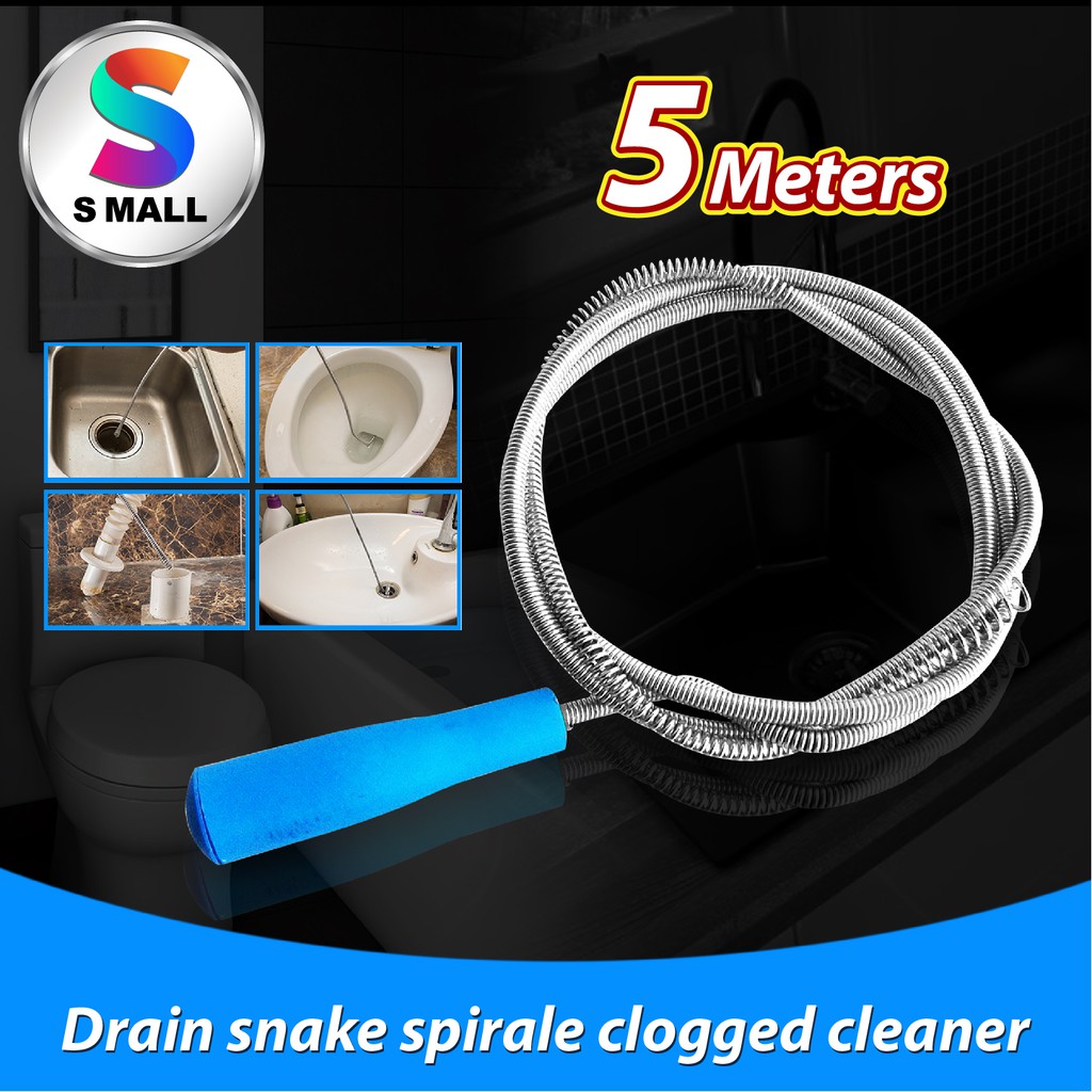 WYT DRAIN SNAKE SPIRAL CLOGED DRAIN CLEANER สําหรับห้องอาบน้ํา/ชุด 5M