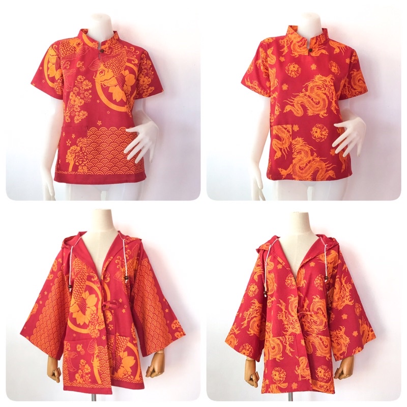เสื้อตรุษจีน เสื้อคอจีน ลายมงคล