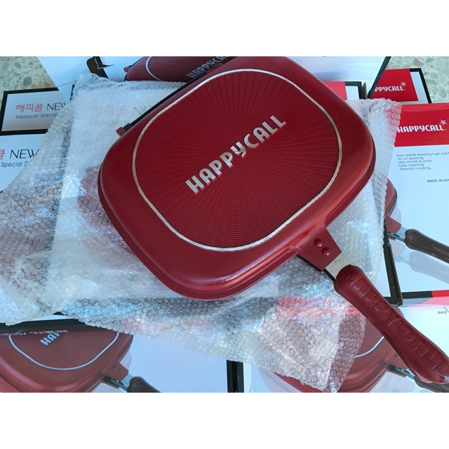Happy Call Double Pan 32cm / Happy Call กระทะสองด้าน 2 ด้าน เตาย่างจัมโบ้ 32cm/Q2 2530 TEFLON THICK