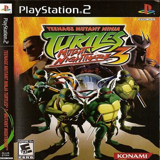 แผ่นเกมส์ PS2 (คุณภาพ)  Teenage Mutant Ninja Turtles 3 Mutant Nightmare [USA]