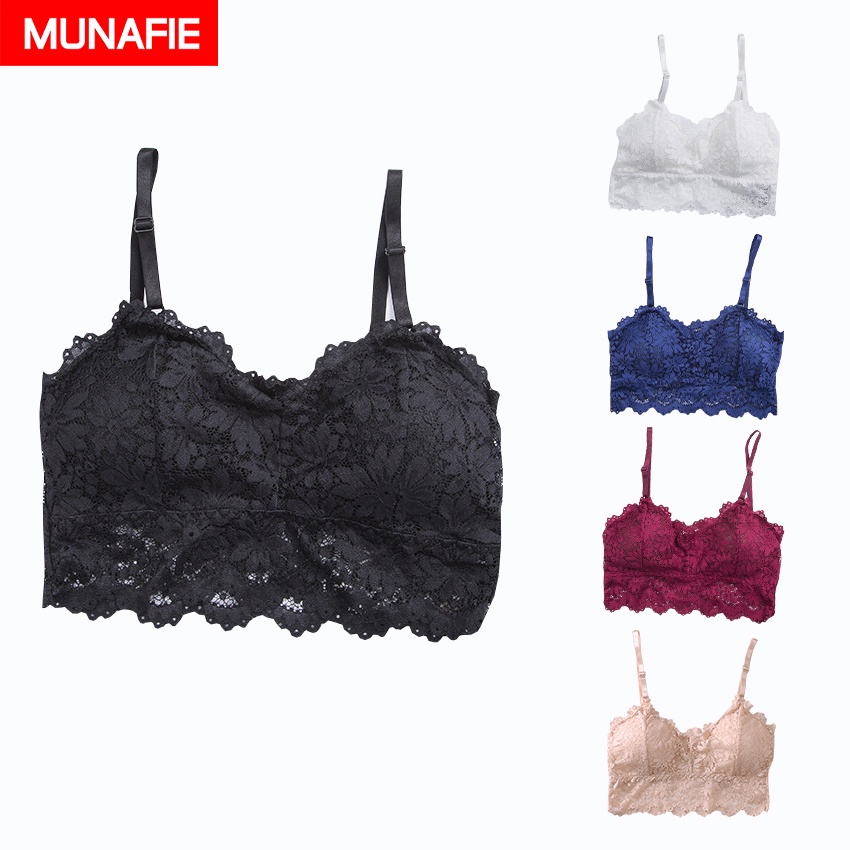 MUNAFIE SALE! SALE! SAL! บรา บราลูกไม้ เสื้อชั้นใน เสื้อซับใน ชั้นในถนอมทรง เสริมฟองน้ำในตัว No.T121