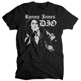 เสื้อยืด พิมพ์ลายกราฟฟิค Ronnie James Dio V1 สีดํา คุณภาพสูง ของขวัญ