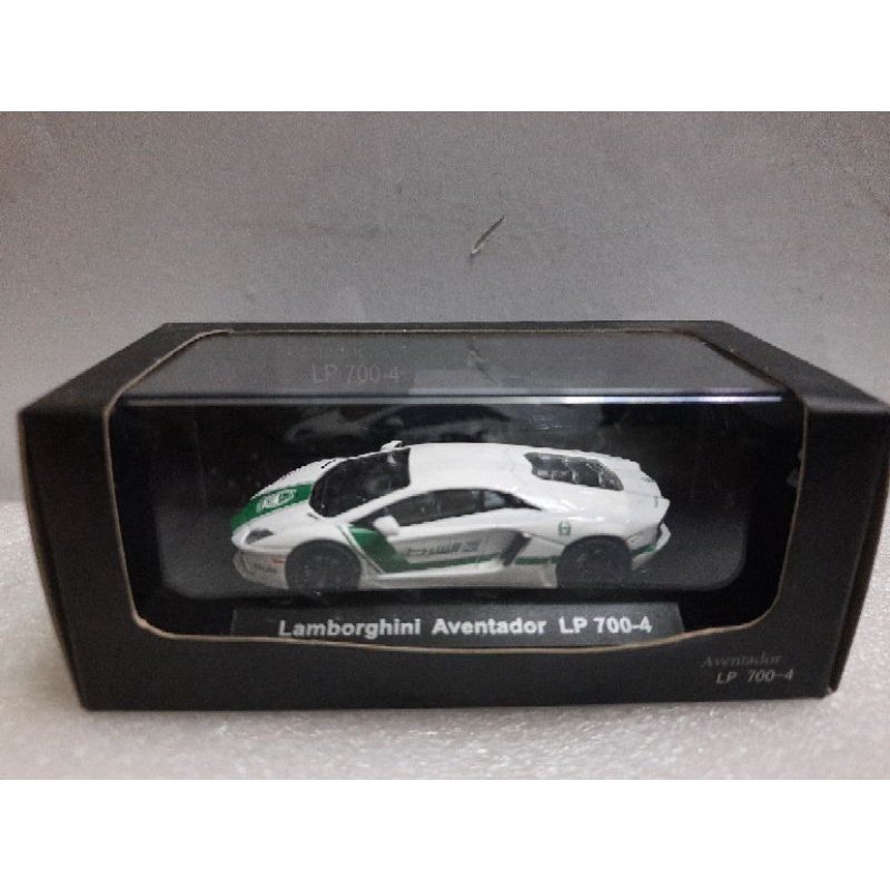 รถ Kyosho OEM 1:64 สเกล - Lamborghini Aventador Police ดูไบ ของหายาก