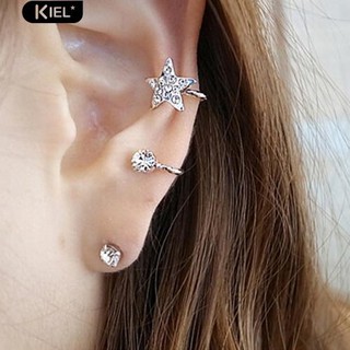 Kiel ต่างหูสตั๊ด เเต่งคริสตัล สำหรับสตรี 1 ชิ้น