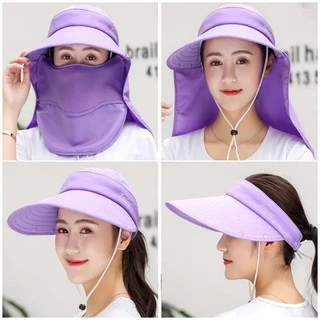 ☆พร้อมส่ง☆ หมวกกันแดดคลุมหน้าผู้ใหญ่ หมวกแคดดี้ผู้หญิง ผ้าโพลีเอสเตอร์กันความร้อน 360 องศา