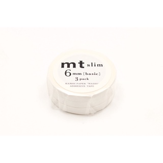 mt slim K matte white (MTSLIM23) / เทปตกแต่งวาชิ รุ่น slim ลาย K matte white แบรนด์ mt masking tape ประเทศญี่ปุ่น