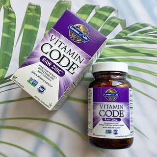 วิตามินซิงค์ แร่ธาตุสังกะสี Vitamin Code RAW Zinc 60 Vegan Capsules (Garden of Life®) #แร่สังกะสี #ซิงค์