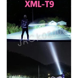 LED ไฟฉายแรงสูง ไฟฉายซูม 5โหมด XML T9 58000w สว่างมาก แข็งแรง ทนทาน ชาร์จไฟ มี 5 รุ่น