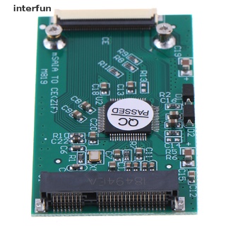 Interfun อะแดปเตอร์แปลงสายเคเบิล 1.8 นิ้ว Mini mSATA PCI-E SSD เป็น 40Pin ZIF Card CE