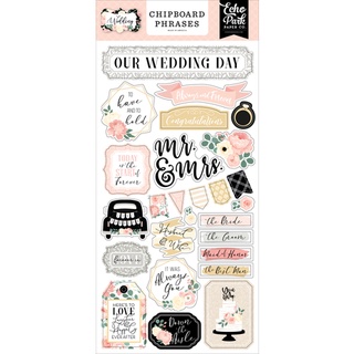 Wedding Chipboard 6"X13"  : Phrases