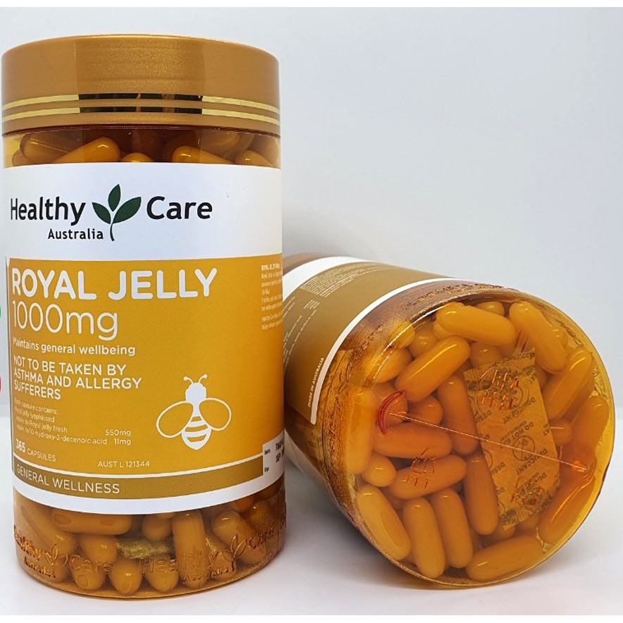 แบ่งขาย Healthy Care-Royal Jelly 1000mg นมผึ้งแท้จากออสเตรเลีย แพคละ 30 เม็ด  60 เม็ด