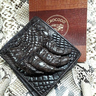 le shark  bifold wallet กระเป๋าสตางค์หนังจระเข้