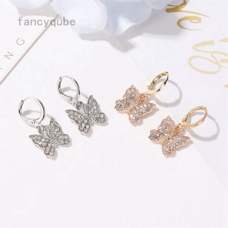 Womens Earrings Fashion Zircon Butterfly Danglee Earrings For Women Animal Sweet Colorful Stud Earrings