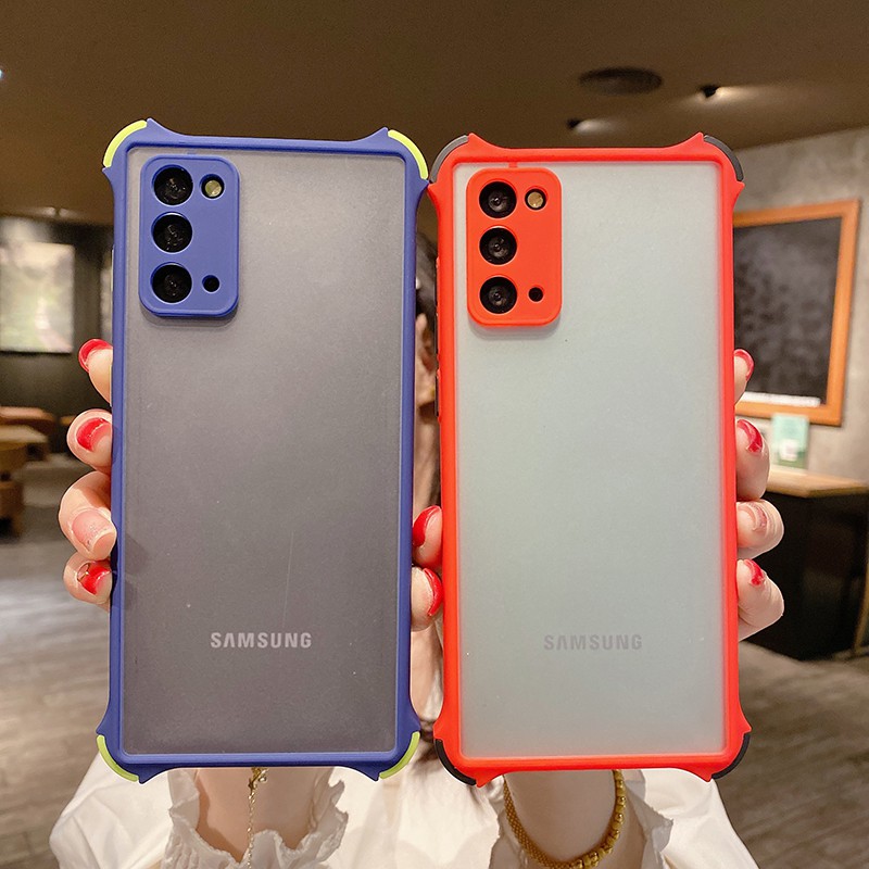 เคสและซองมือถือ❀Casing Samsung Galaxy S20 FE S20fe Ultra / Plus S20+ Note 20 20U Phone Case Shockproof Matte Translucen