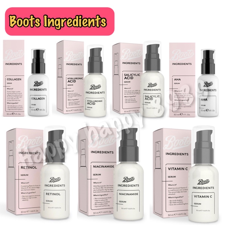 Boots ingredients บู๊ทส์ อินกรีเดียนส์ผลิตภัณฑ์บำรุงผิวหน้า Shopee Thailand