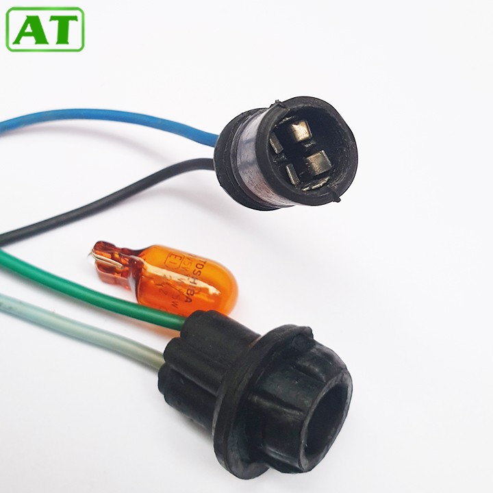 ที่วางหลอดไฟ T10, T15, ไฟ Demi, ไฟเลี้ยวสําหรับรถยนต์และรถจักรยานยนต์ยางนุ่มสีดํา