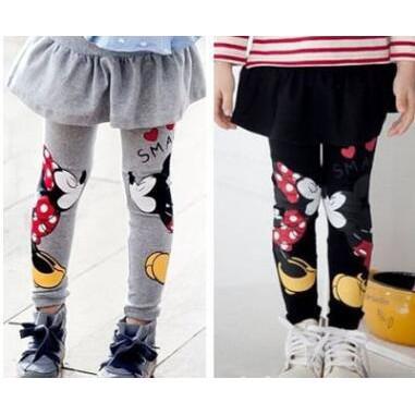 Ready Stock เสื้อผ้าเด็กผู้หญิง เสื้อผ้าเด็ก Cotton Pants Print Stretchy Leggings Trousers Culotte